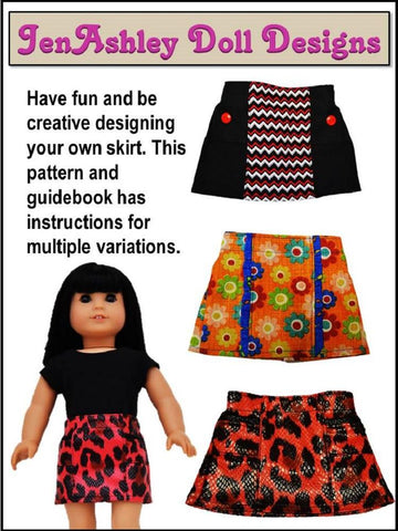 Jen Ashley Doll Designs 18 Inch Modern Design Your Own Skirt 18" Doll Clothes Pixie Faire