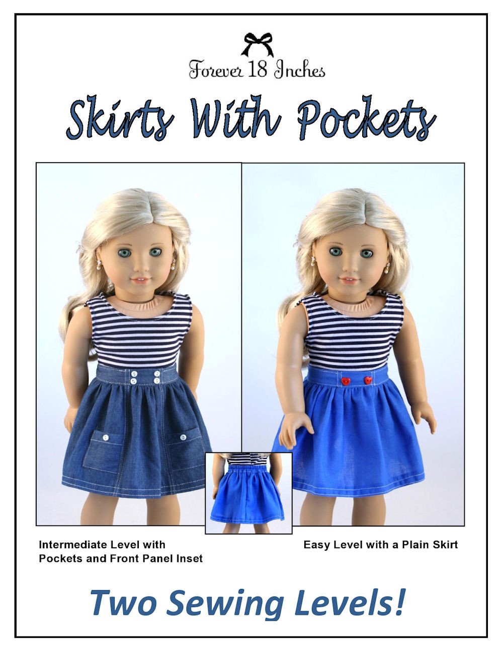 Forever 18 Inches 18 Inch Modern Skirts With Pockets Bundle 18" Doll Clothes Pixie Faire