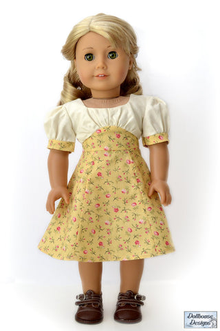 Dollhouse Designs 18 Inch Historical Sleuth 1930s Dress 18" Doll Clothes Pattern Pixie Faire