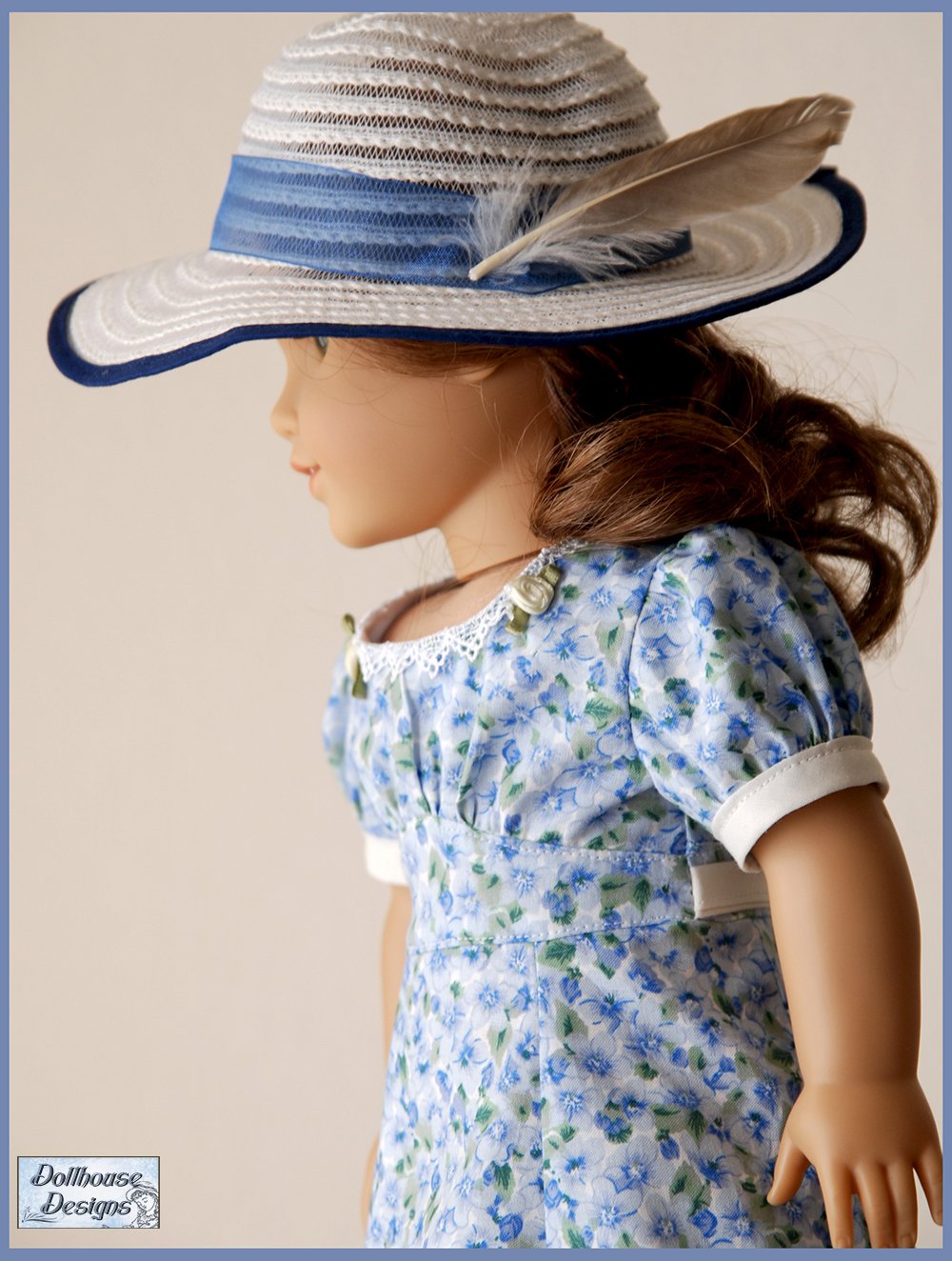 Dollhouse Designs 18 Inch Historical Sleuth 1930s Dress 18" Doll Clothes Pattern Pixie Faire