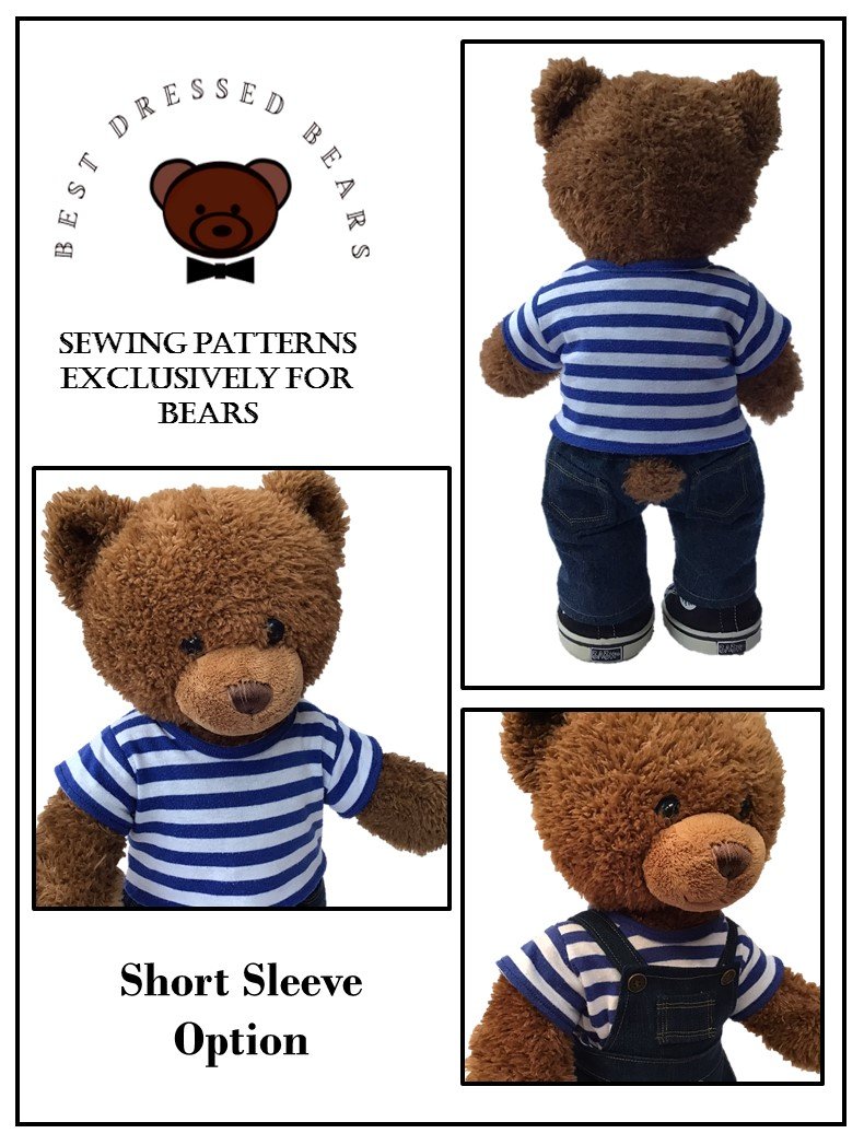 Best Dressed Bears Build-A-Bear Twickenham T-Shirt Pattern for Build-A-Bear Dolls Pixie Faire