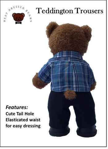 Best Dressed Bears Build-A-Bear Teddington Trousers Pattern for Build-A-Bear Dolls Pixie Faire