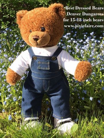 Best Dressed Bears Build-A-Bear Denver Dungarees Pattern for Build-A-Bear Dolls Pixie Faire