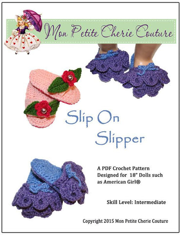 Mon Petite Cherie Couture Crochet Slip On Slipper Crochet Pattern Pixie Faire