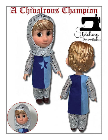 Stitchery By Snowflake Disney Animator A Chivalrous Champion 16" Doll Clothes Pattern for Disney Animators' Dolls Pixie Faire