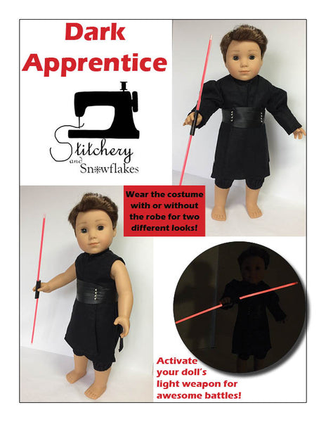 Dark Apprentice Doll Clothes Pattern 18 inch American Girl Dolls