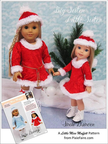 Little Miss Muffett WellieWishers Snow Dancer 14.5" Doll Clothes Pattern Pixie Faire