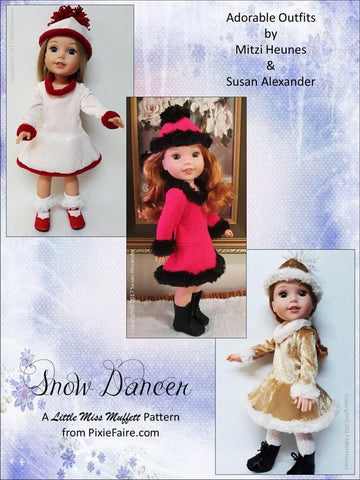 Little Miss Muffett WellieWishers Snow Dancer 14.5" Doll Clothes Pattern Pixie Faire