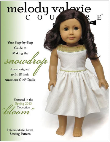 Melody Valerie Couture 18 Inch Modern Snowdrop Dress 18" Doll Clothes Pixie Faire