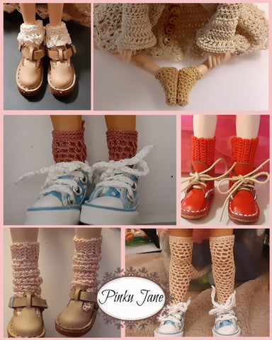Pinku Jane Blythe/Pullip Sock Wardrobe Crochet Pattern For 12" Blythe Dolls Pixie Faire