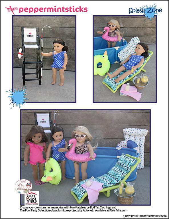 Peppermintsticks 18 Inch Modern Splash Zone 18" Doll Clothes Pixie Faire