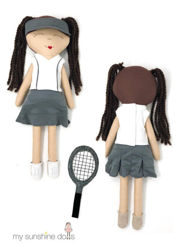 My Sunshine Dolls Cloth doll Sporty Gal Doll 23" Cloth Doll Pattern Pixie Faire