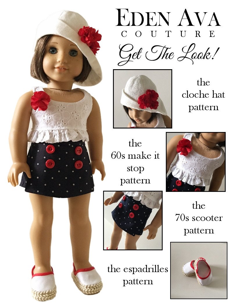 Eden Ava Free Shoes Espadrilles 18" Doll Shoes Pixie Faire