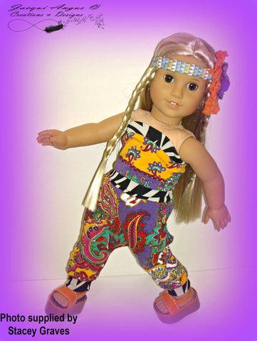 Jacqui Angus Creations & Designs 18 Inch Modern I Like To Move It - Harem Slacks and Jumper 18" Doll Clothes Pattern Pixie Faire