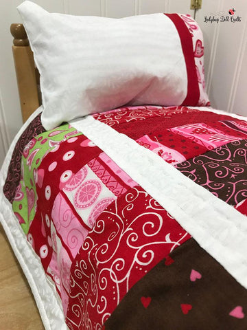 Ladybug Doll Quilts Quilt Stacked Up 18" Doll Quilt Pattern Pixie Faire