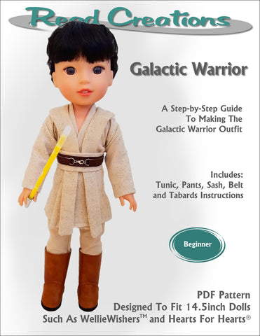 Read Creations WellieWishers Galactic Warrior 14-14.5" Doll Clothes Pattern Pixie Faire