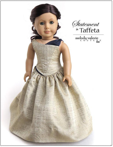 Melody Valerie Couture 18 Inch Modern Statement in Taffeta dress 18“ Doll Clothes Pixie Faire