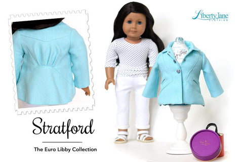 Liberty Jane 18 Inch Modern Stratford Swing Coat 18" Doll Clothes Pattern Pixie Faire