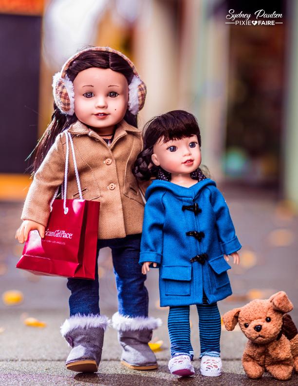 Liberty Jane WellieWishers Oxford Square Coat 14 - 14.5 Inch Doll Clothes Pattern Pixie Faire