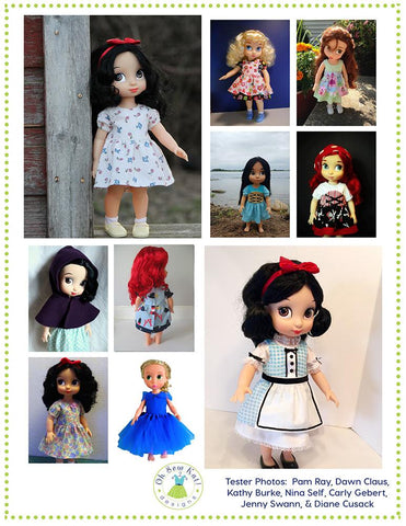 Oh Sew Kat Disney Animator Sugar n Spice & Everything Nice Dress with Dress Up Accessories Pattern for Disney Animators' Dolls Pixie Faire