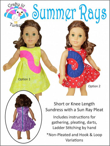 Crafty Lil Turkey 18 Inch Modern Summer Rays 18" Doll Clothes Pattern Pixie Faire