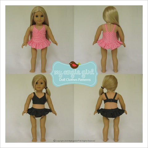 My Angie Girl 18 Inch Modern Sun Bathing Cutie 18" Doll Clothes Pixie Faire