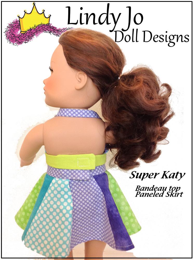Lindy Jo Doll Designs 18 Inch Modern Super Katy 18" Doll Clothes Pattern Pixie Faire