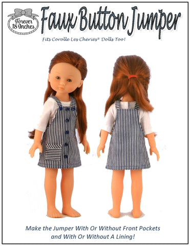 Forever 18 Inches H4H/Les Cheries Faux Button Jumper for 13" - 14" Dolls Pixie Faire