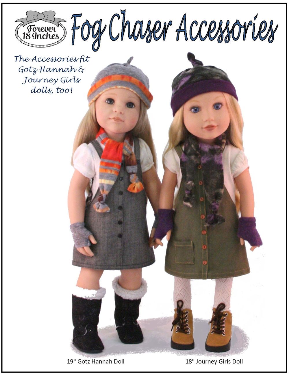 Forever 18 Inches 18 Inch Modern Fog Chaser Accessories 18-19" Doll Clothes Pattern Pixie Faire