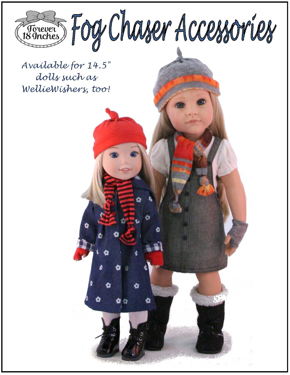 Forever 18 Inches 18 Inch Modern Fog Chaser Accessories 18-19" Doll Clothes Pattern Pixie Faire