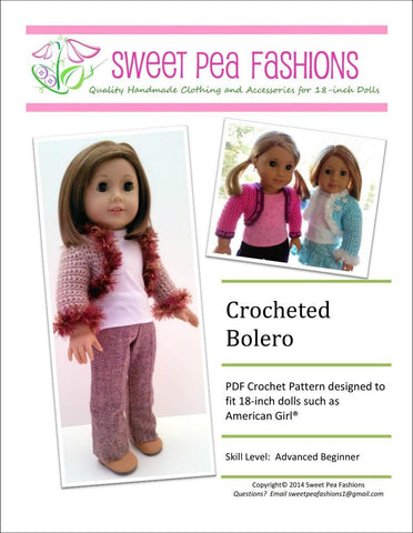 Sweet Pea Fashions Crochet Crocheted Bolero Crochet Pattern Pixie Faire