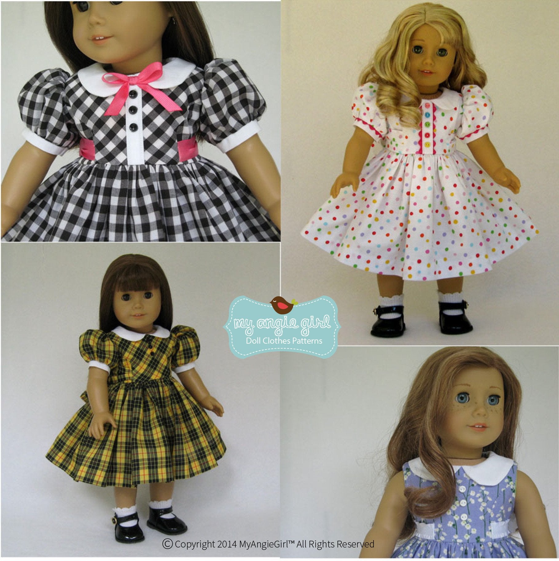 My Angie Girl Sweet Essentials Dress Doll Clothes Pattern 18 inch American Girl Dolls My Angie Girl Sweet Essentials Dress Doll Clothes Pattern 18 inch American Girl Dolls
