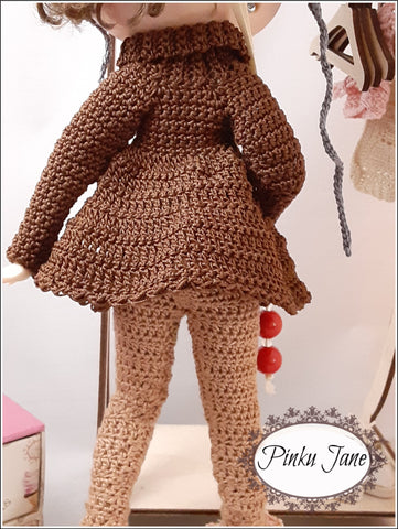 Pinku Jane Blythe/Pullip Swing Coat & Winter Helmet Crochet Pattern For 12" Blythe Dolls Pixie Faire