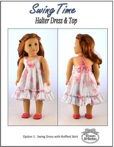 Forever 18 Inches 18 Inch Modern Swing Time Halter Dress & Top 18" Doll Clothes Pixie Faire