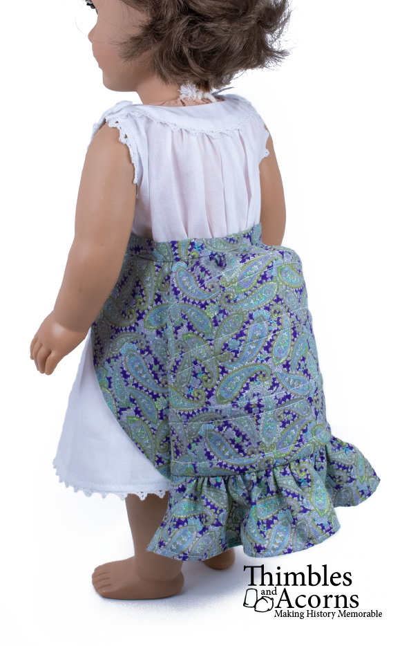 Thimbles and Acorns 18 Inch Historical Lobster Tail Bustle 18" Doll Clothes Pattern Pixie Faire