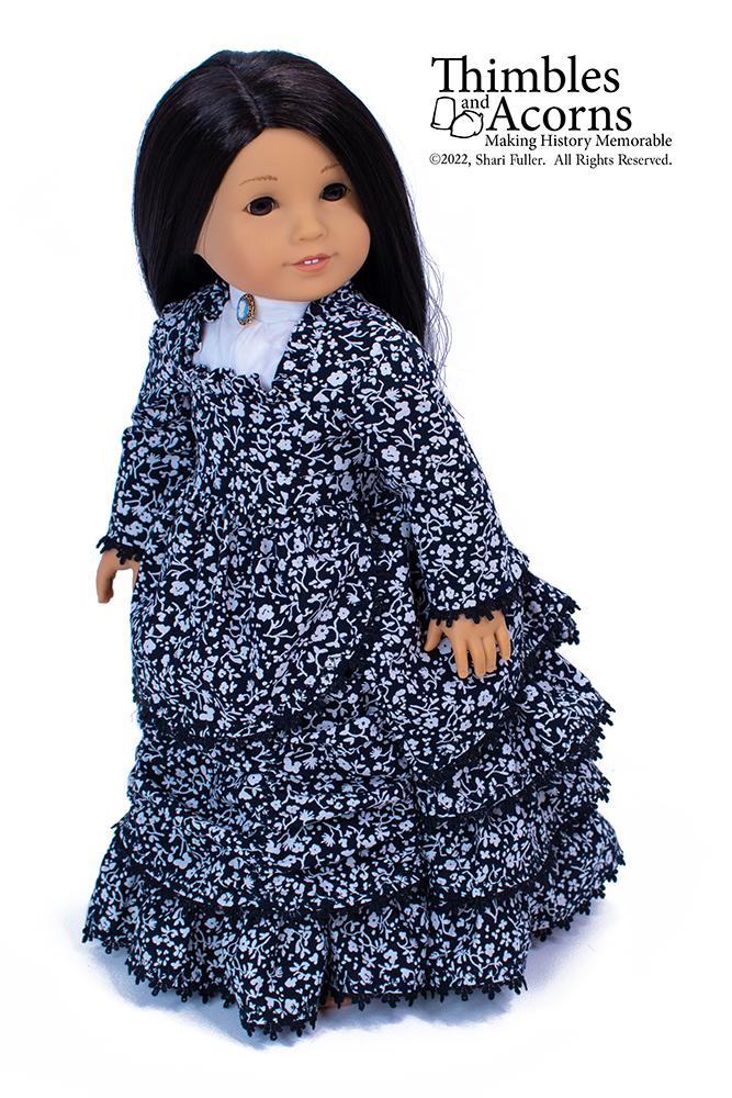 Thimbles and Acorns 18 Inch Historical Literary Society Dress 18" Doll Clothes Pattern Pixie Faire