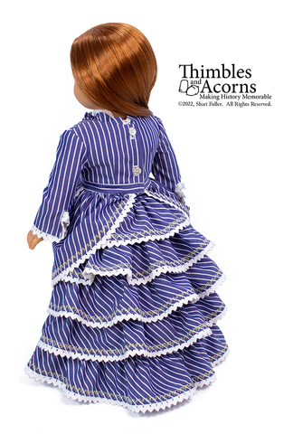 Thimbles and Acorns 18 Inch Historical Literary Society Dress 18" Doll Clothes Pattern Pixie Faire