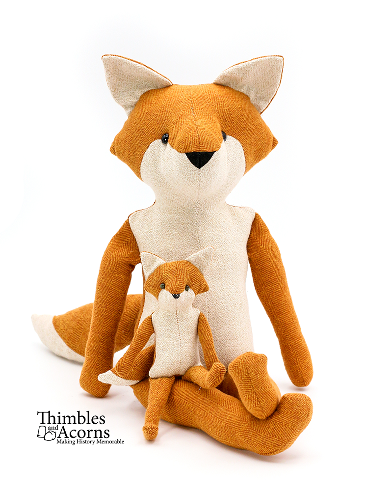 Thimbles and Acorns Cloth doll Fox Doll 18" Cloth Doll Pattern Pixie Faire