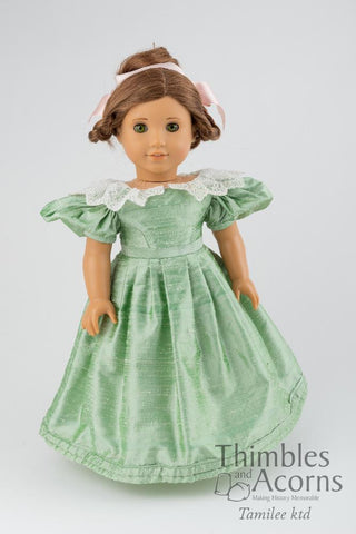 Thimbles and Acorns 18 Inch Historical The Beret Sleeve Dress 18" Doll Clothes Pixie Faire