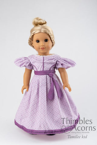 Thimbles and Acorns 18 Inch Historical The Beret Sleeve Dress 18" Doll Clothes Pixie Faire