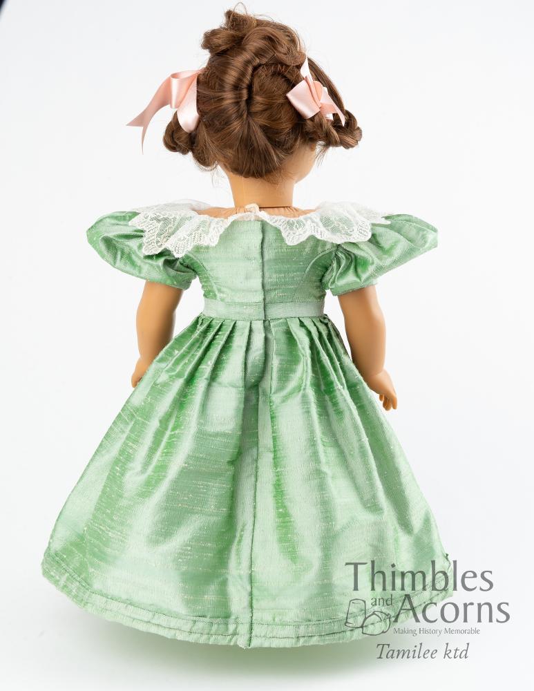 Thimbles and Acorns 18 Inch Historical The Beret Sleeve Dress 18" Doll Clothes Pixie Faire