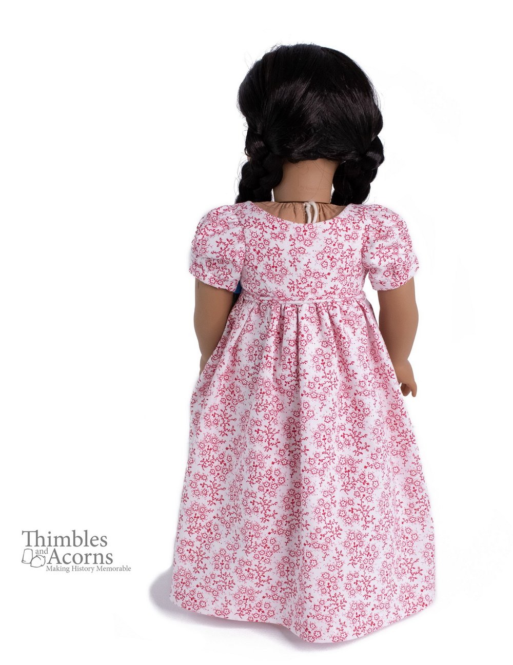 Thimbles and Acorns 18 Inch Historical Bib Front Regency Dress 18" Doll Clothes Pattern Pixie Faire