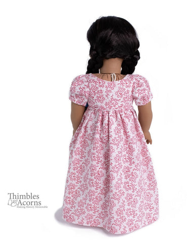 Thimbles and Acorns 18 Inch Historical Bib Front Regency Dress 18" Doll Clothes Pattern Pixie Faire