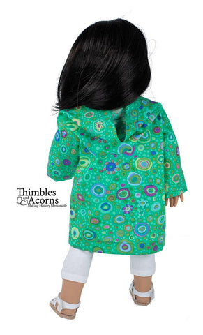 Thimbles and Acorns 18 Inch Modern Hooded Bog Coat 18" Doll Clothes Pattern Pixie Faire