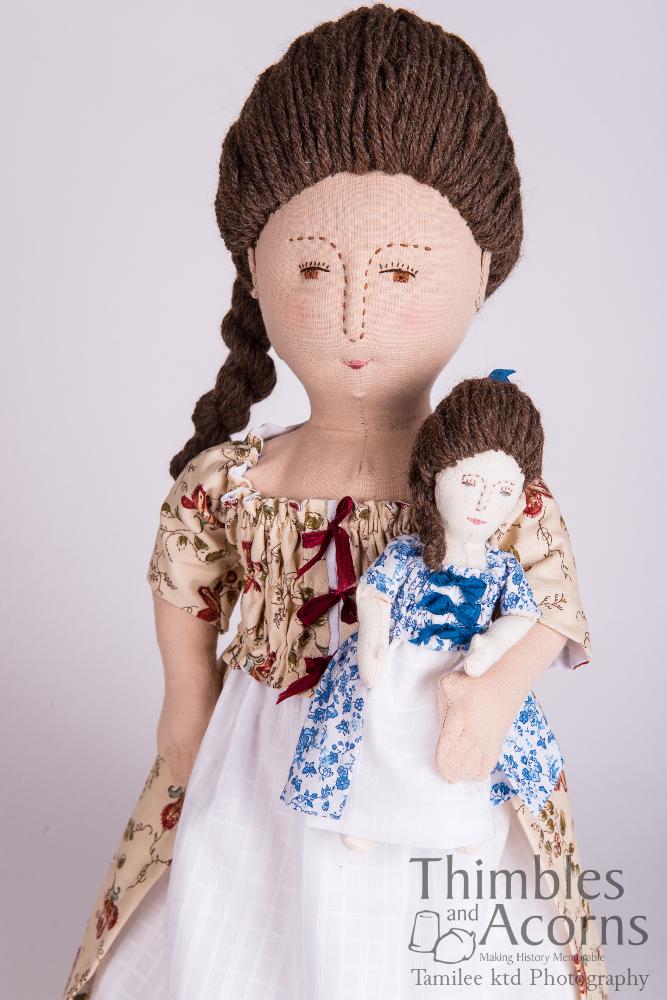 Thimbles and Acorns Cloth doll Pandora, an 18th Century Fashion Doll 18" Cloth Doll Pattern Pixie Faire