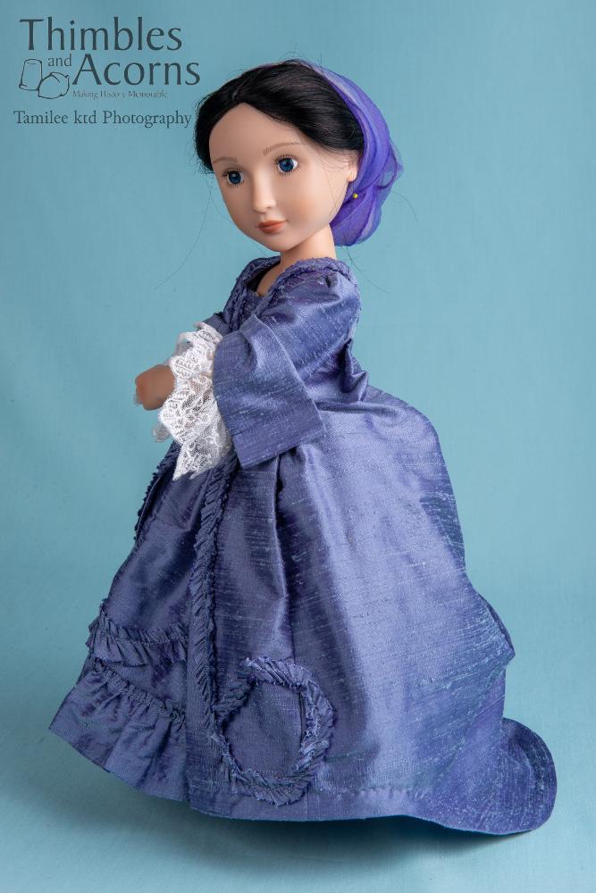 Thimbles and Acorns A Girl For All Time Sacque Back Gown and Pet en l'ier Jacket For AGAT Dolls Pixie Faire