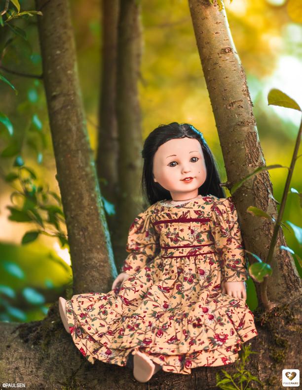 Thimbles and Acorns 18 Inch Historical Gigot Sleeve Dress 18" Doll Clothes Pixie Faire