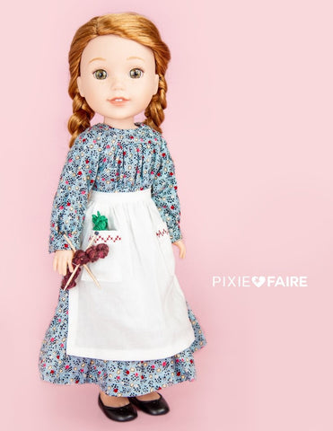 Thimbles and Acorns WellieWishers Prairie Rose 14.5" Doll Clothes Pattern Pixie Faire