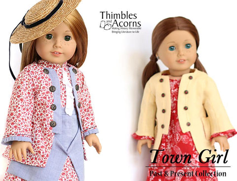 Thimbles and Acorns 18 Inch Historical Town Girl 18" Doll Clothes Pixie Faire