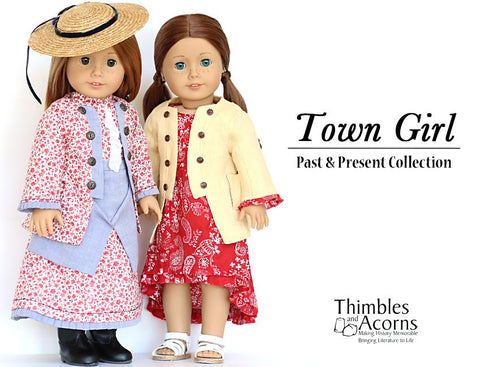 Thimbles and Acorns 18 Inch Historical Town Girl 18" Doll Clothes Pixie Faire